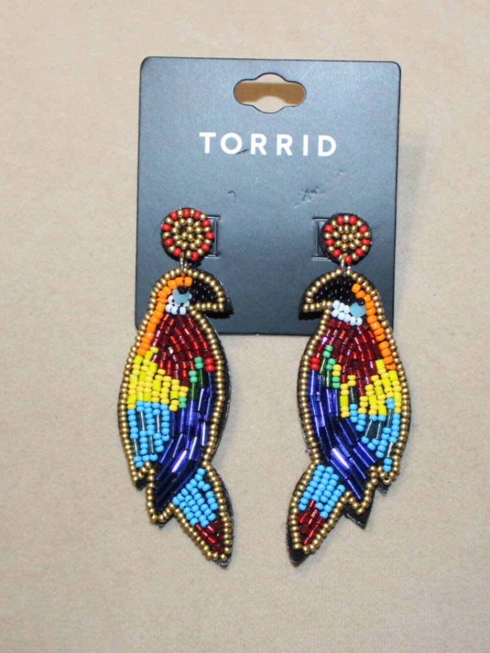 NWT Torrid Tropical Bird Statement earrings  FUN! - Picture 5 of 9